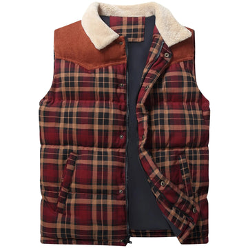 Bodywarmer met plaid patroon