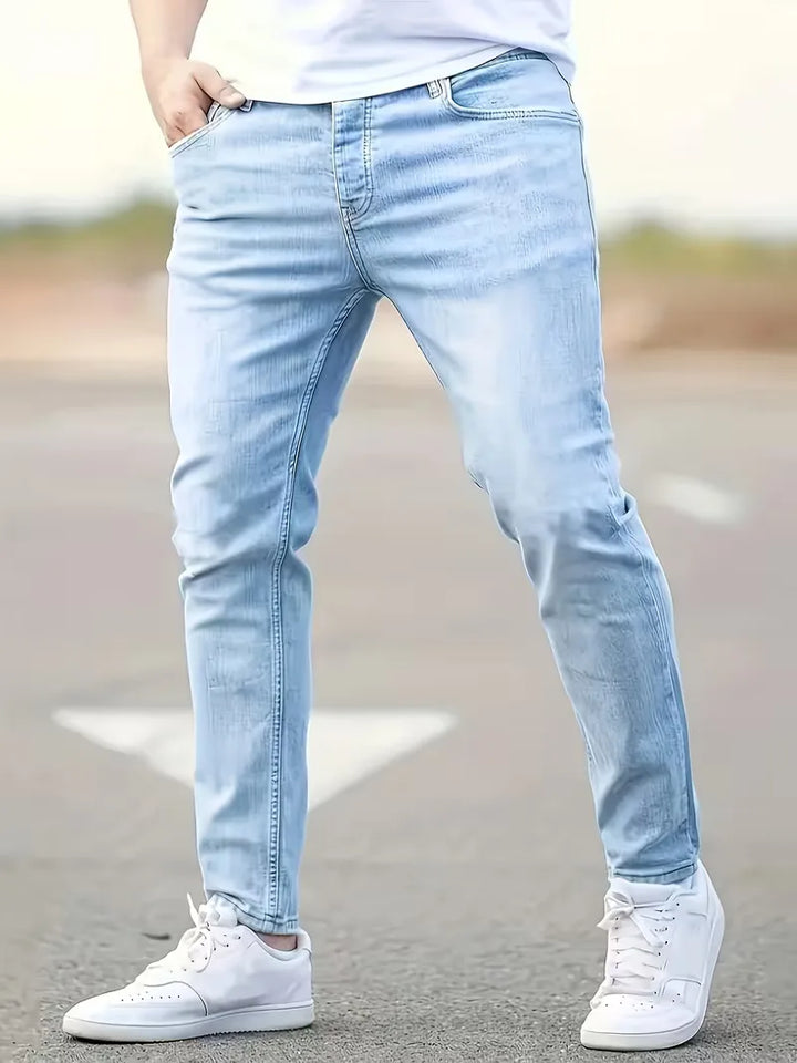 Slim fit jeans met vijf-pocket ontwerp