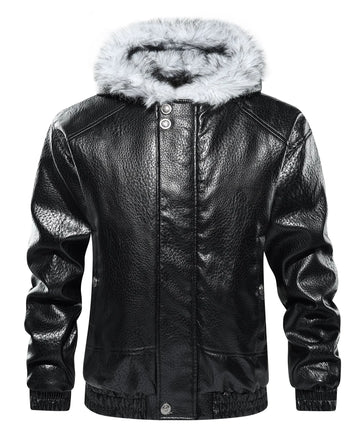 Leren jas met shearling interieur
