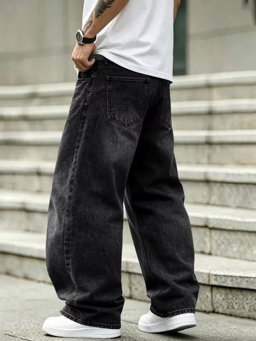 Loose fit jeans met meerdere zakken