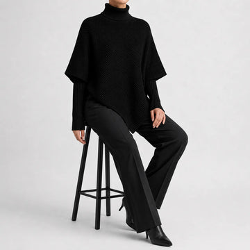 Oversized jumper met col