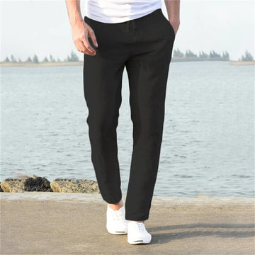 Sander | Heren casual broek in de kleur Zwart voor heren in stijl ideaal voor de winter