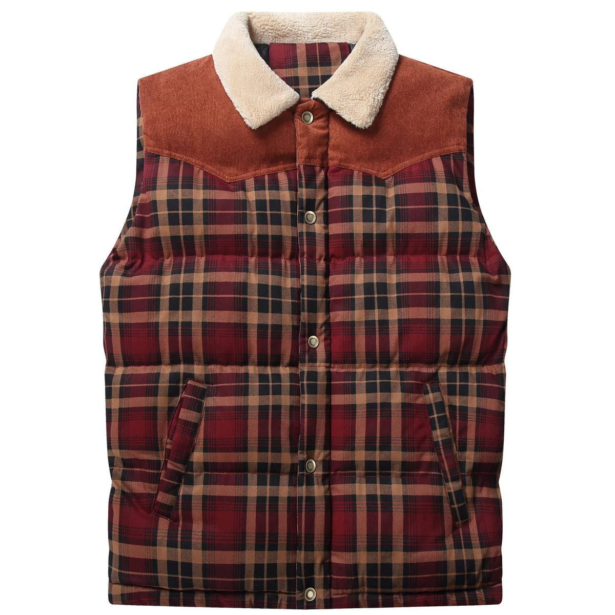 Bodywarmer met plaid patroon