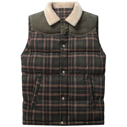 Bodywarmer met plaid patroon