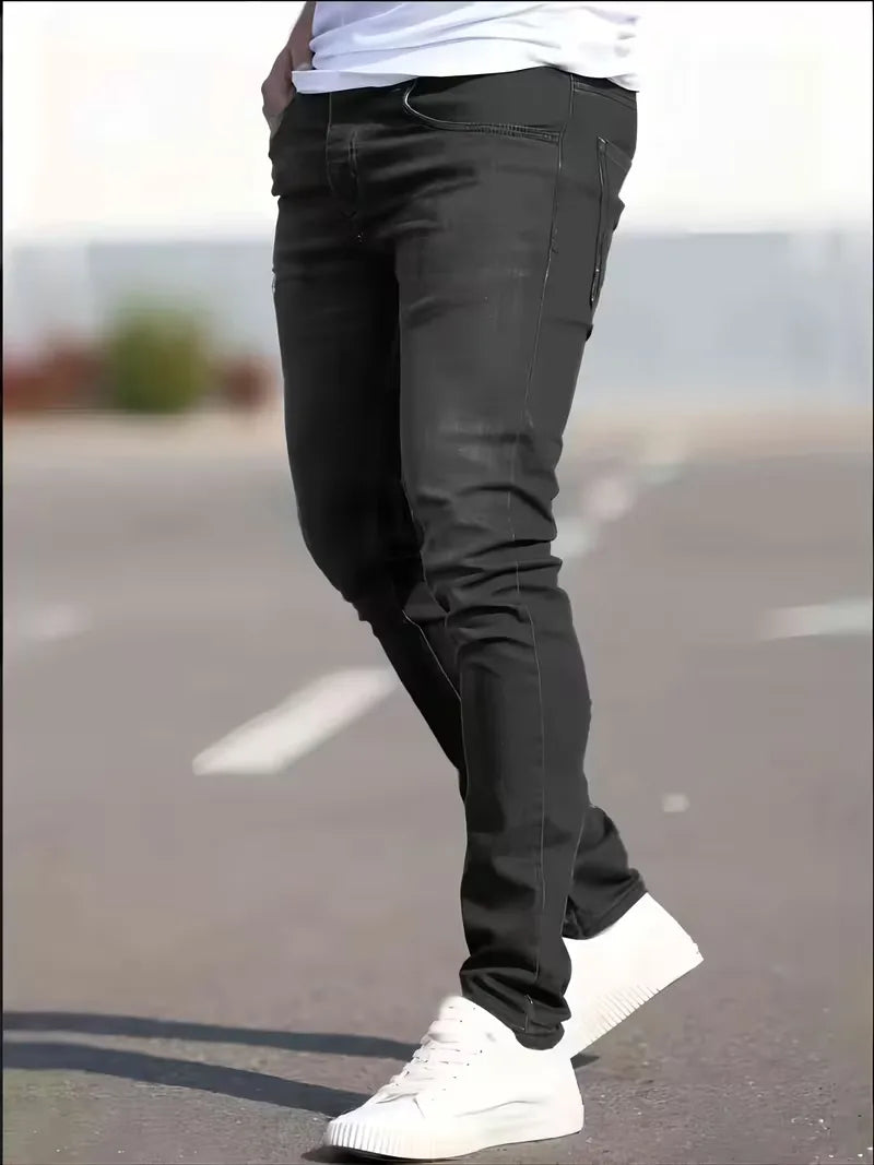 Slim fit jeans met vijf-pocket ontwerp
