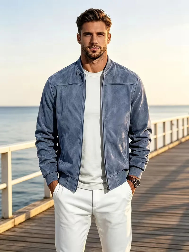 Bomberjack met baseball collar