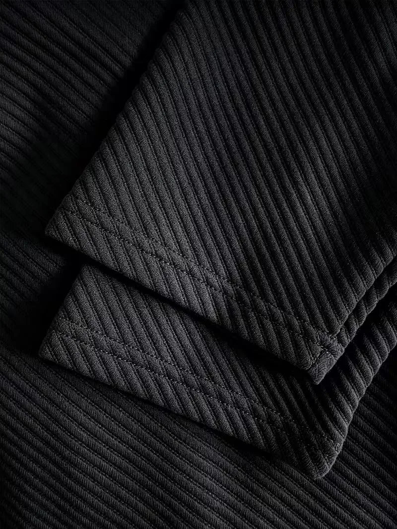 Blazer met gebreide structuur