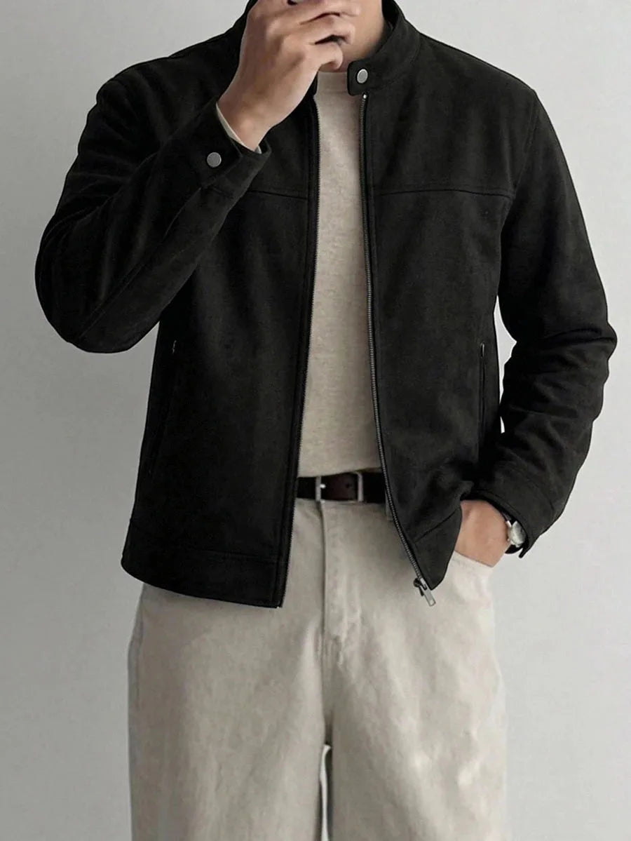 Bomberjack van bruin suede