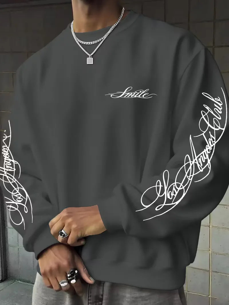 Sweatshirt met witte script lettering