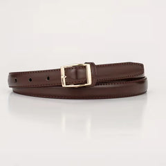 Slim casual riem met vierkante gesp