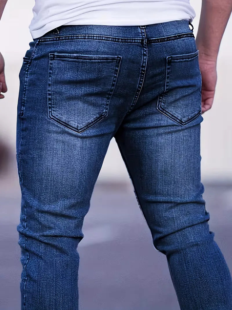 Slim fit jeans met vijf-pocket ontwerp