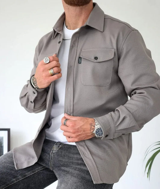 Overshirt met twee borstzakken