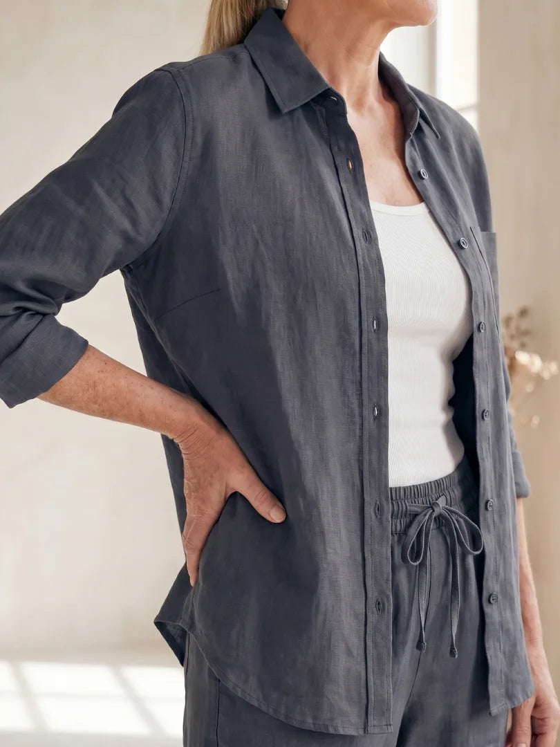 Set met blouse en tapered broek