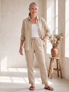 Set met blouse en tapered broek