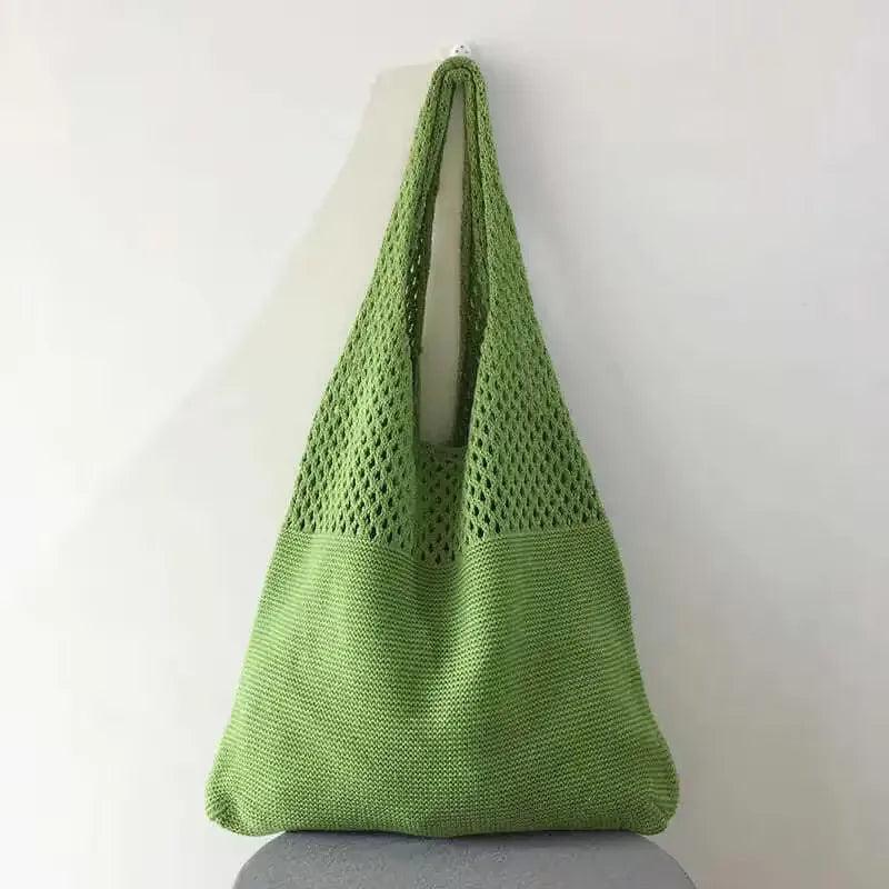 Shopper met hollow crochet design