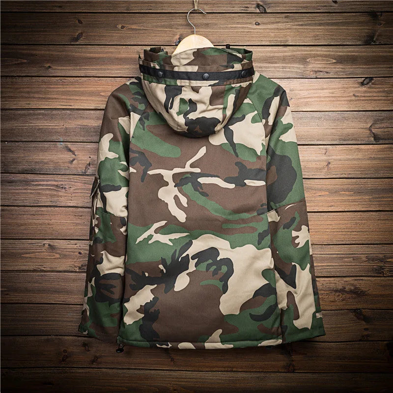 Parka met camouflagepatroon