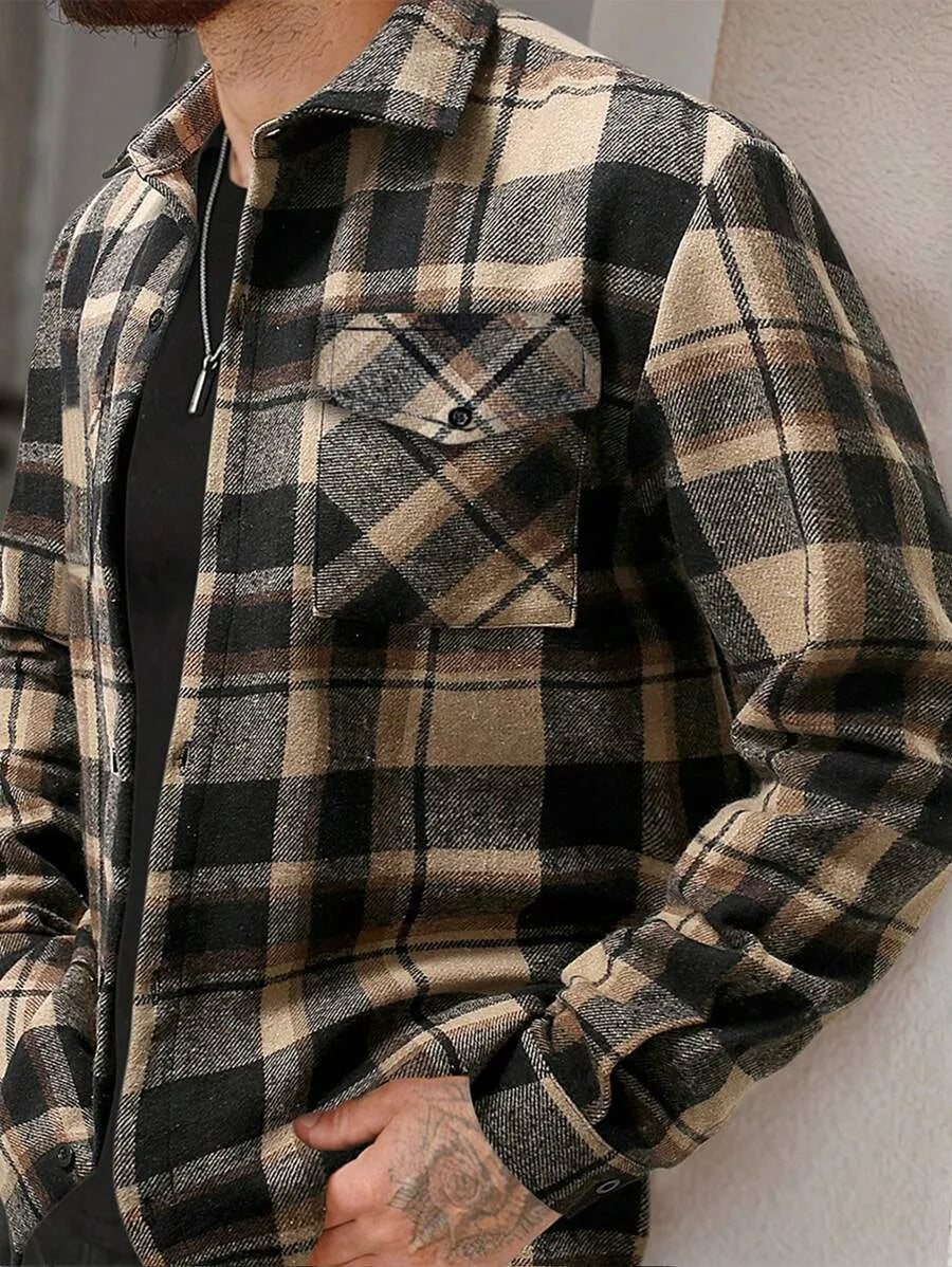 Overshirt met plaid patroon