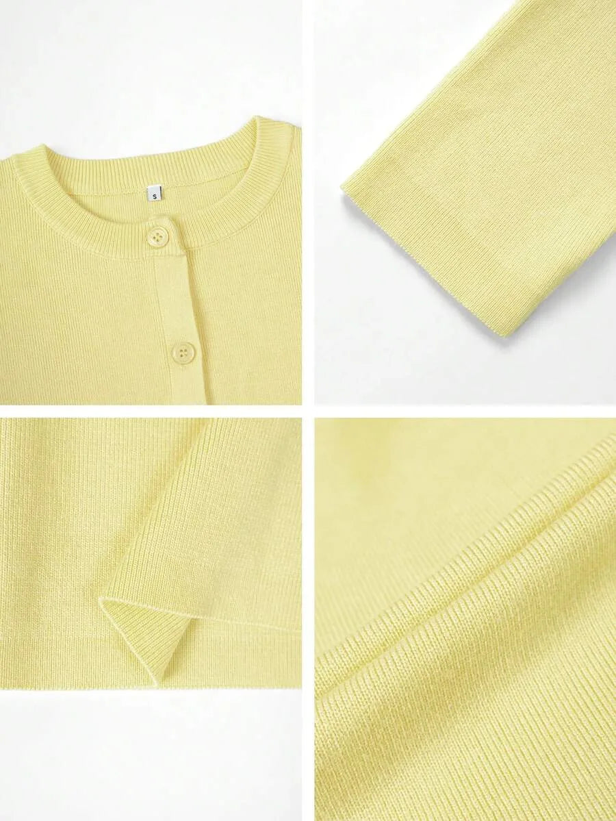 Cardigan met knopen en lange mouwen