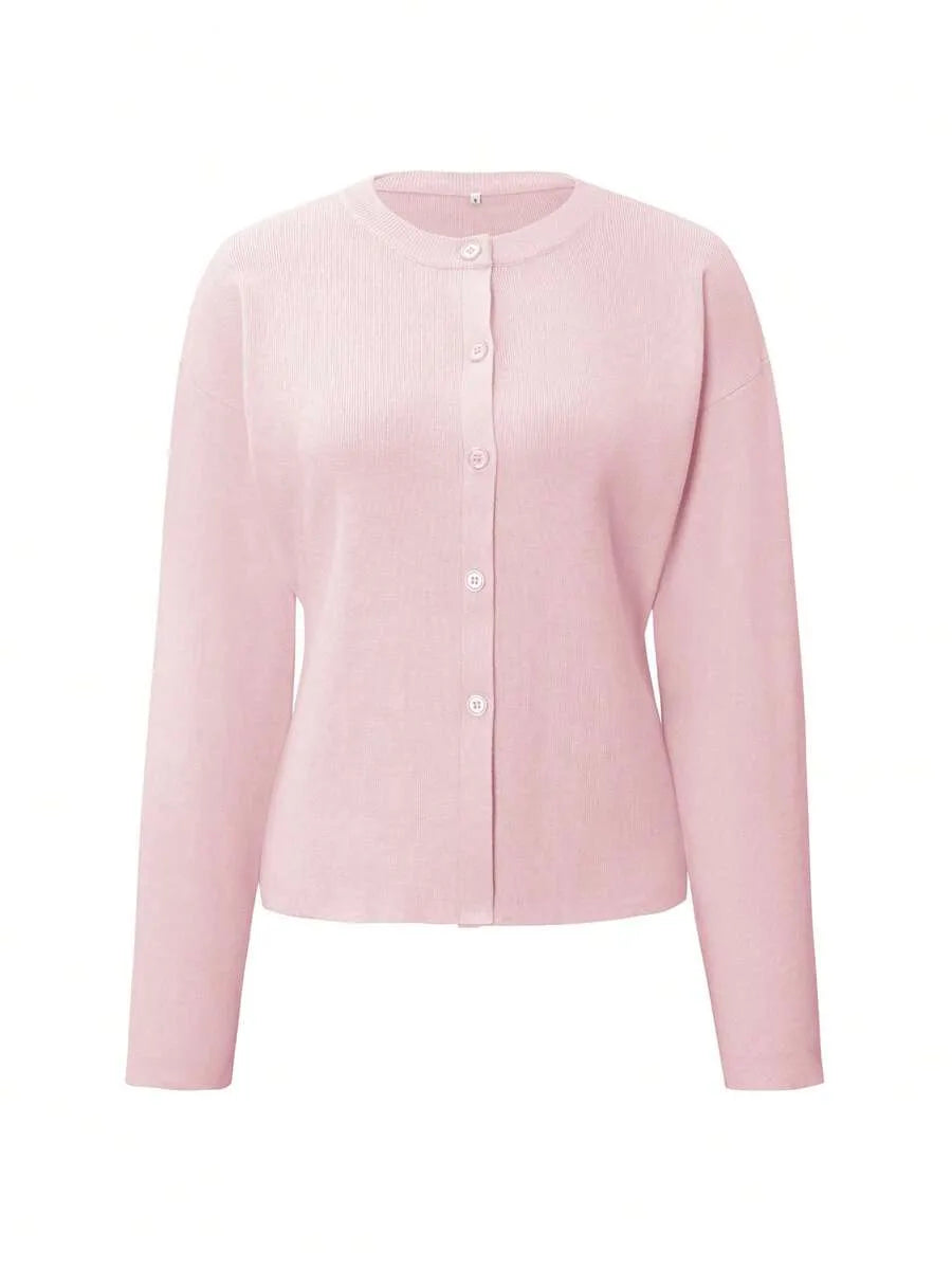 Cardigan met knopen en lange mouwen