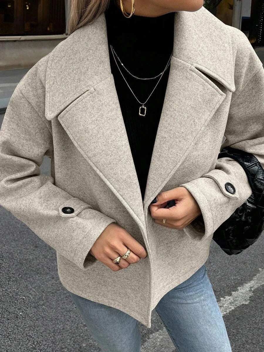 Oversized jas met brede revers