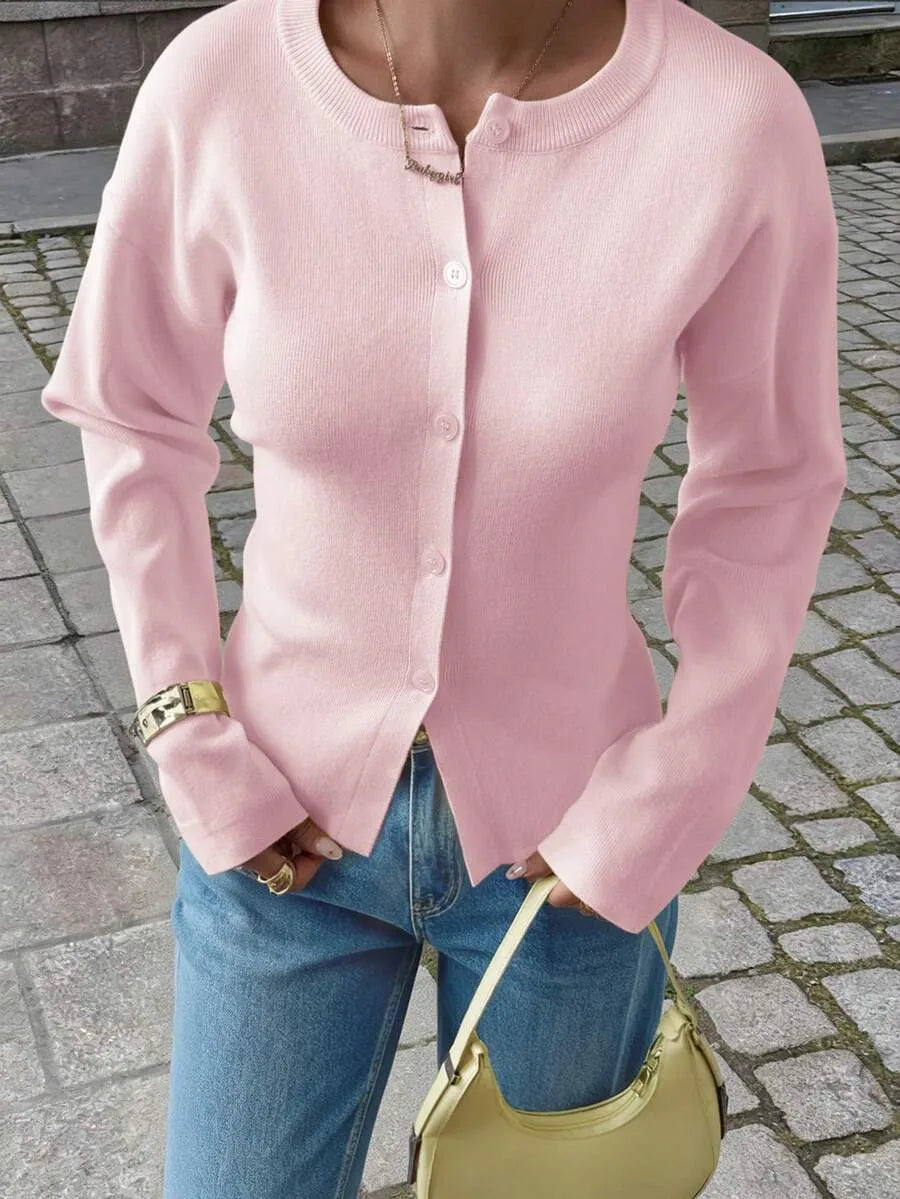 Cardigan met knopen en lange mouwen