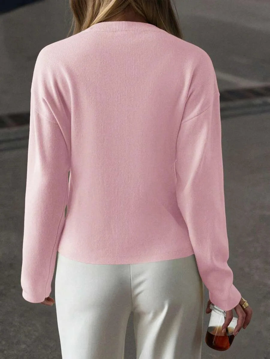 Cardigan met knopen en lange mouwen