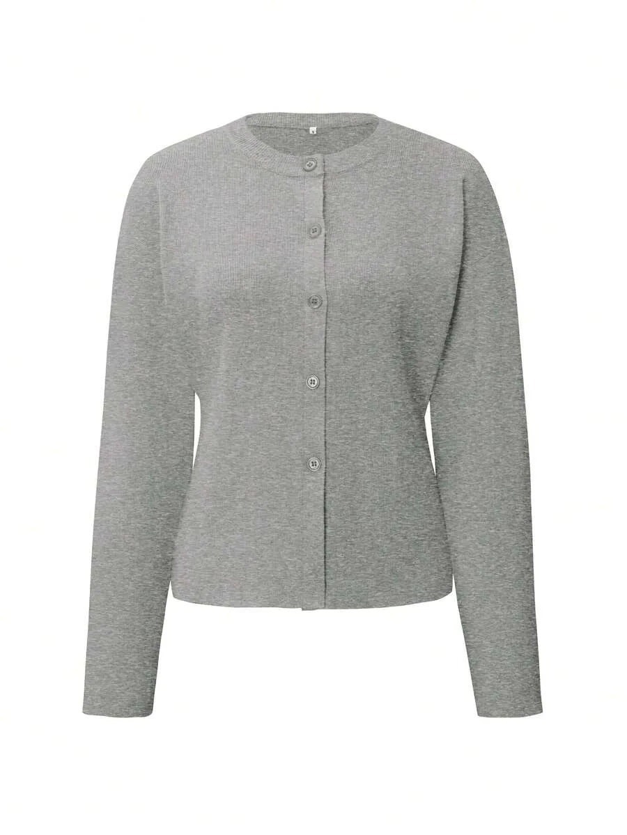 Cardigan met knopen en lange mouwen