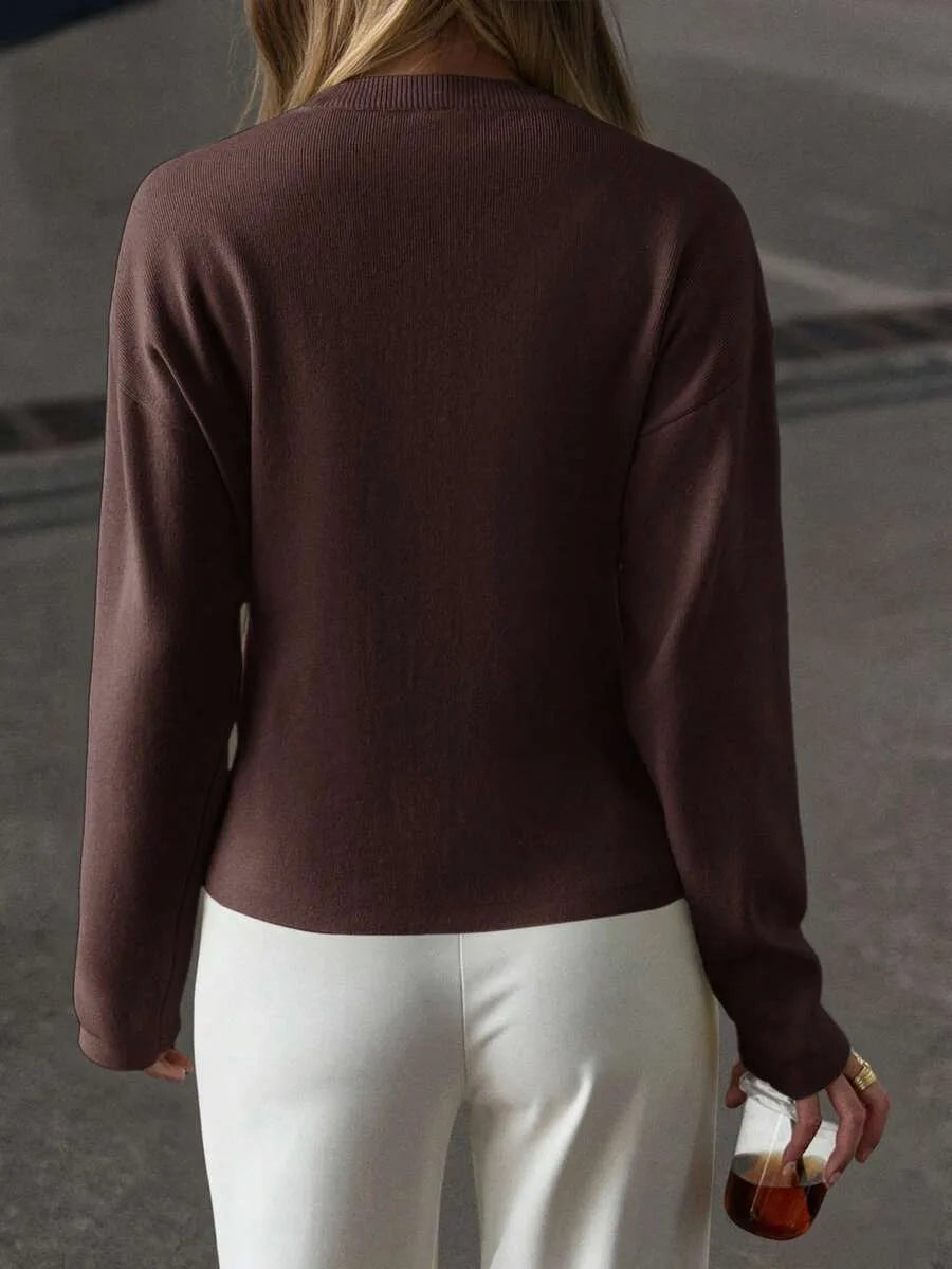 Cardigan met knopen en lange mouwen