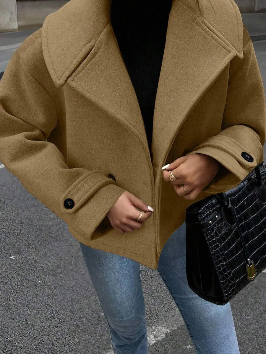 Oversized jas met brede revers