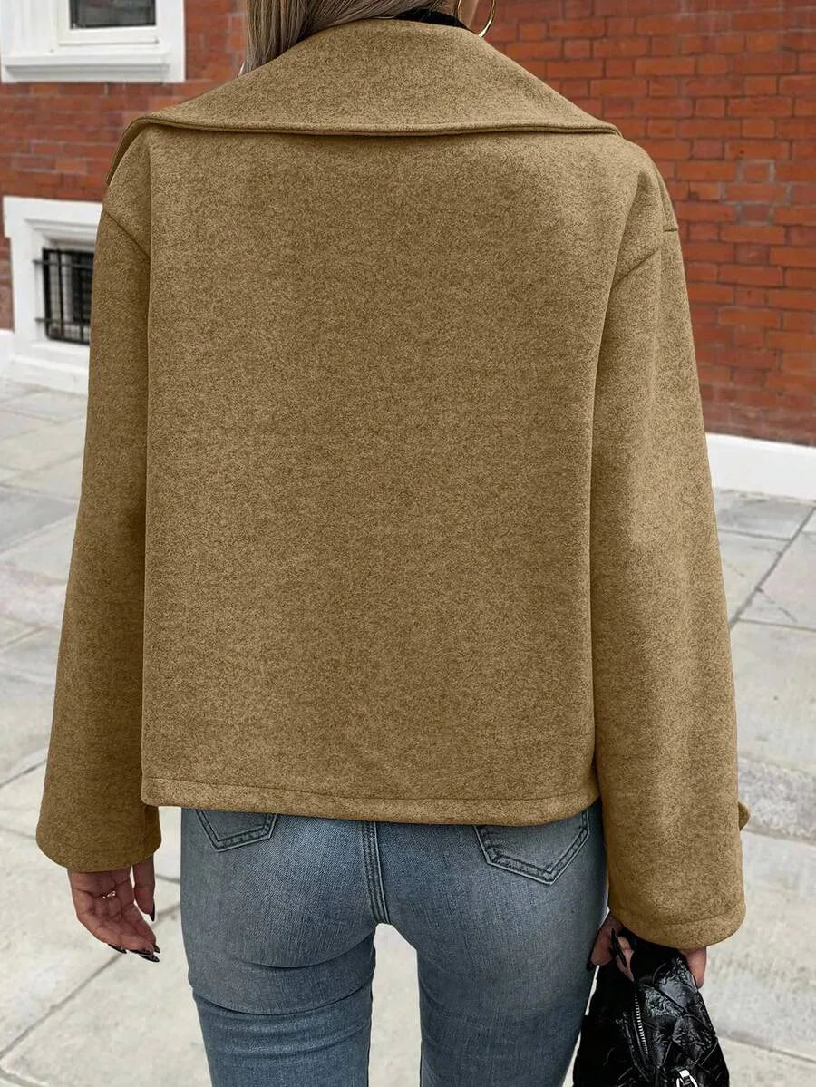 Oversized jas met brede revers