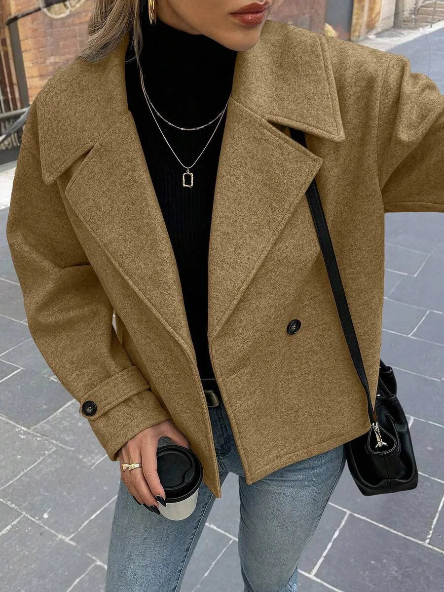 Oversized jas met brede revers