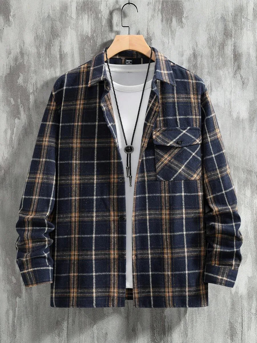 Overshirt met plaid patroon