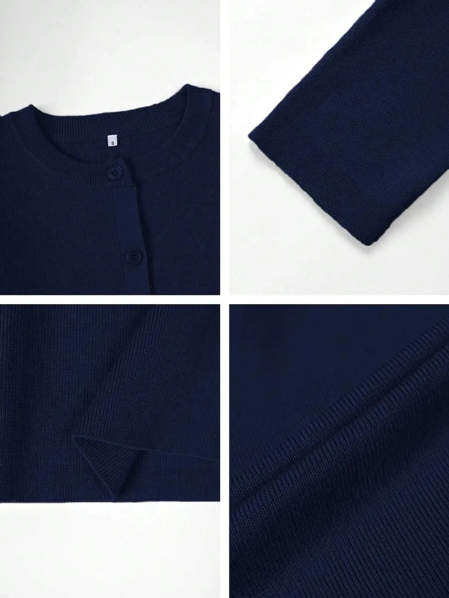 Cardigan met knopen en lange mouwen