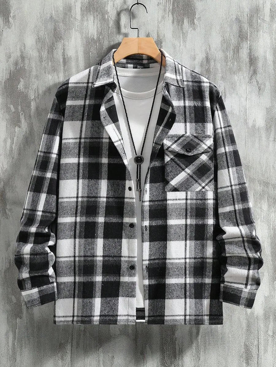 Overshirt met plaid patroon