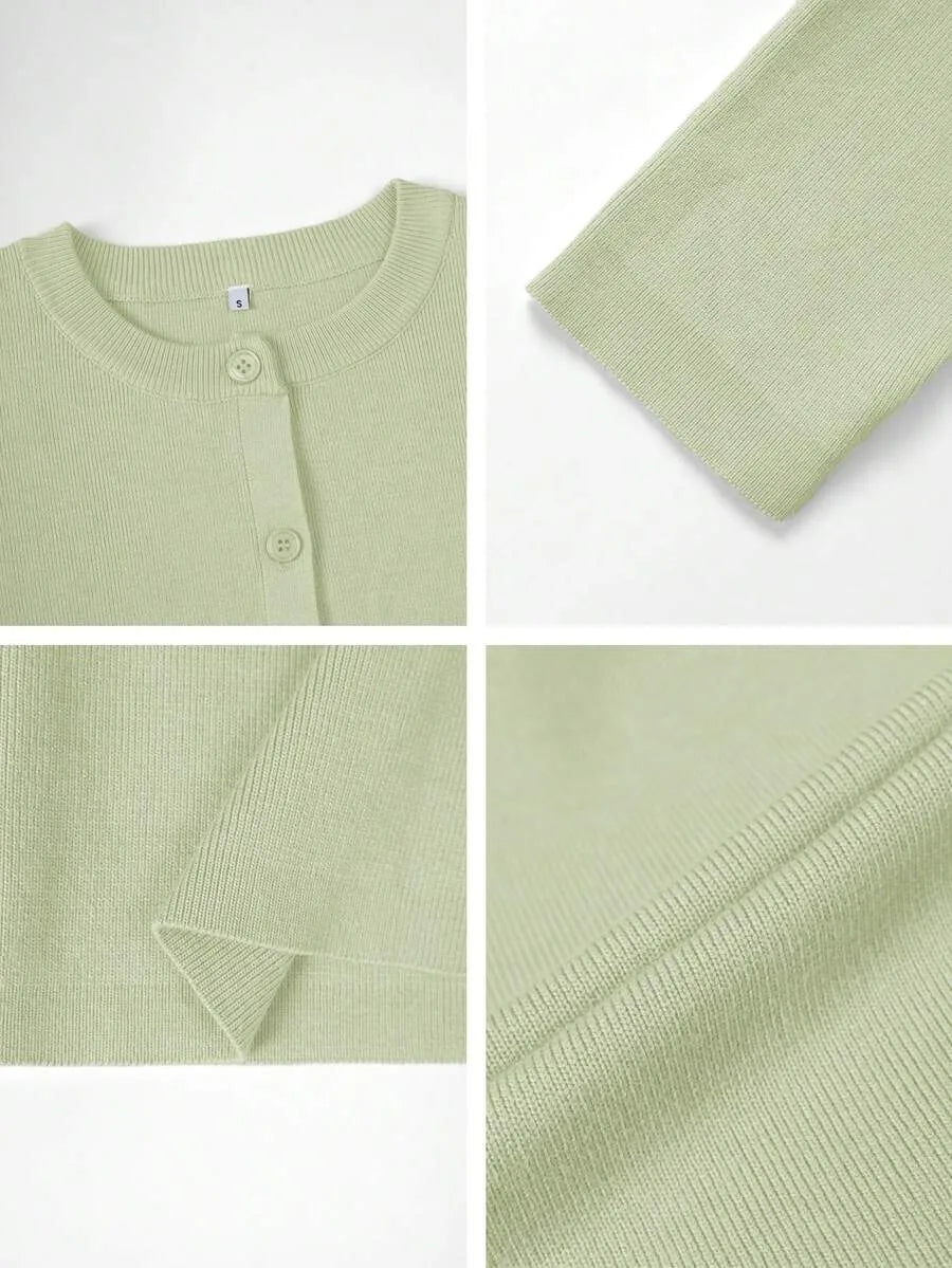 Cardigan met knopen en lange mouwen