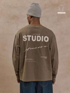 Oversized longsleeve met graphic print