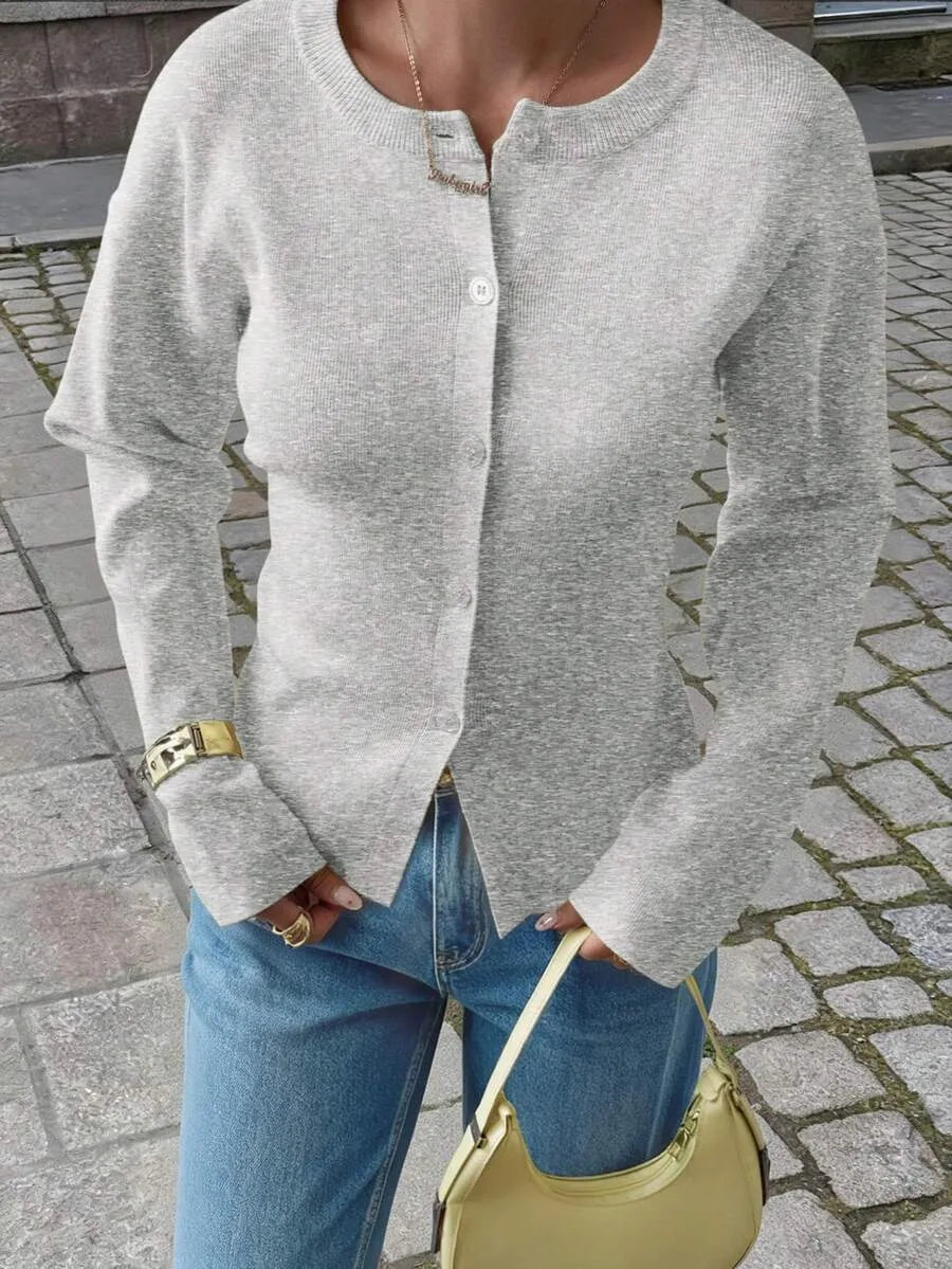 Cardigan met knopen en lange mouwen