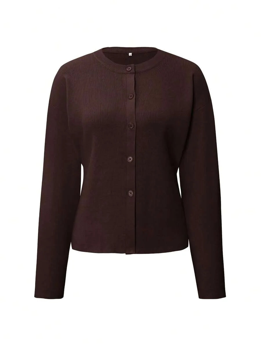 Cardigan met knopen en lange mouwen