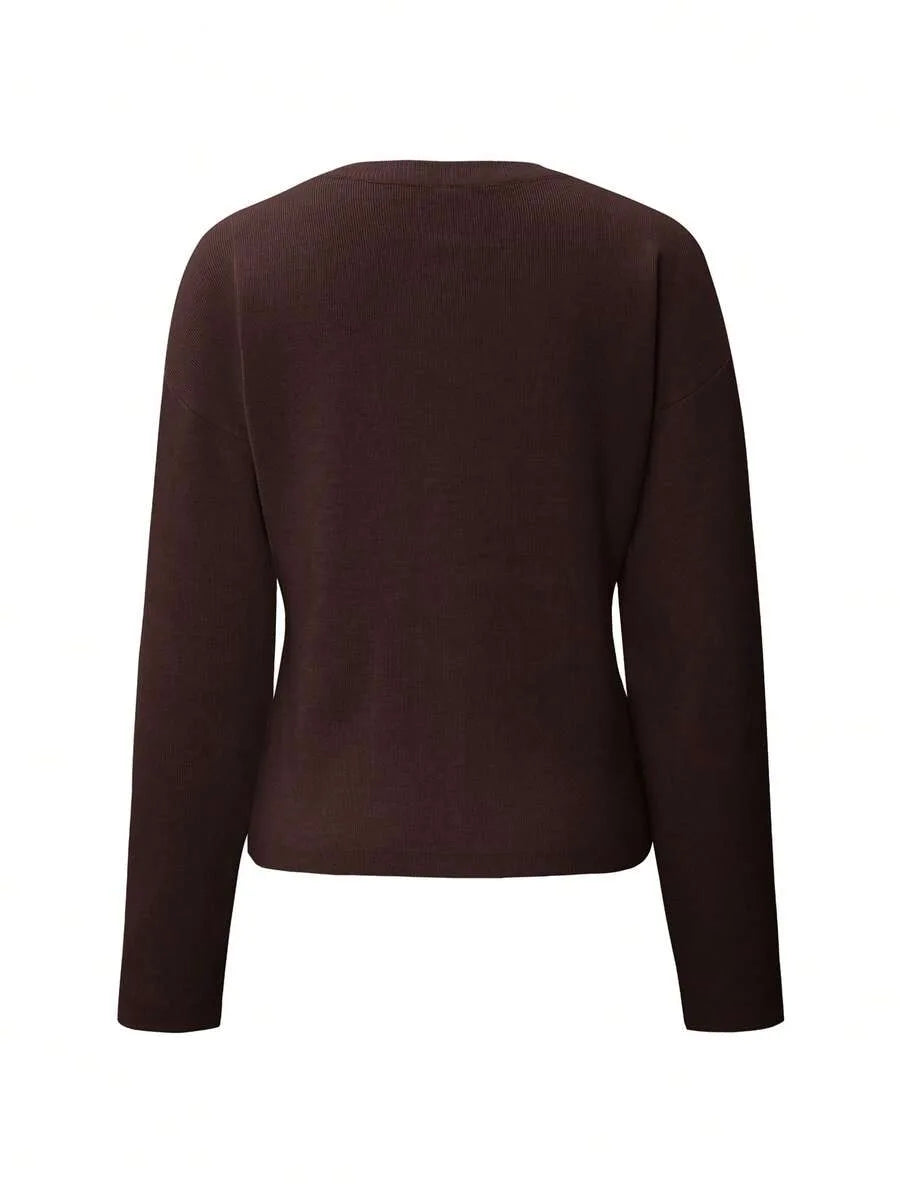 Cardigan met knopen en lange mouwen