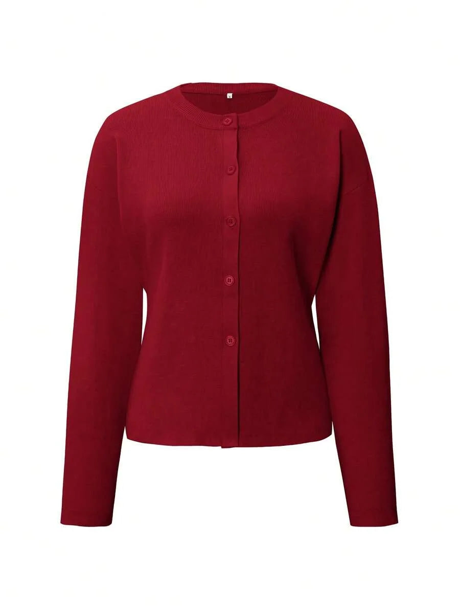 Cardigan met knopen en lange mouwen