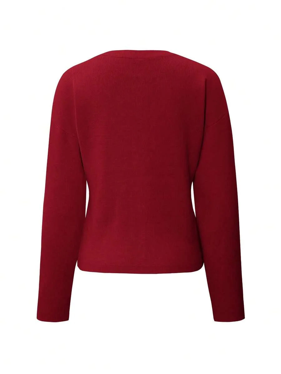 Cardigan met knopen en lange mouwen