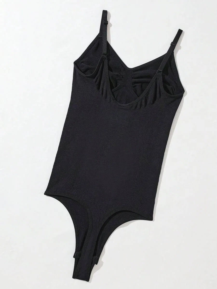 Bodysuit met V-hals en Spaghetti Bandjes