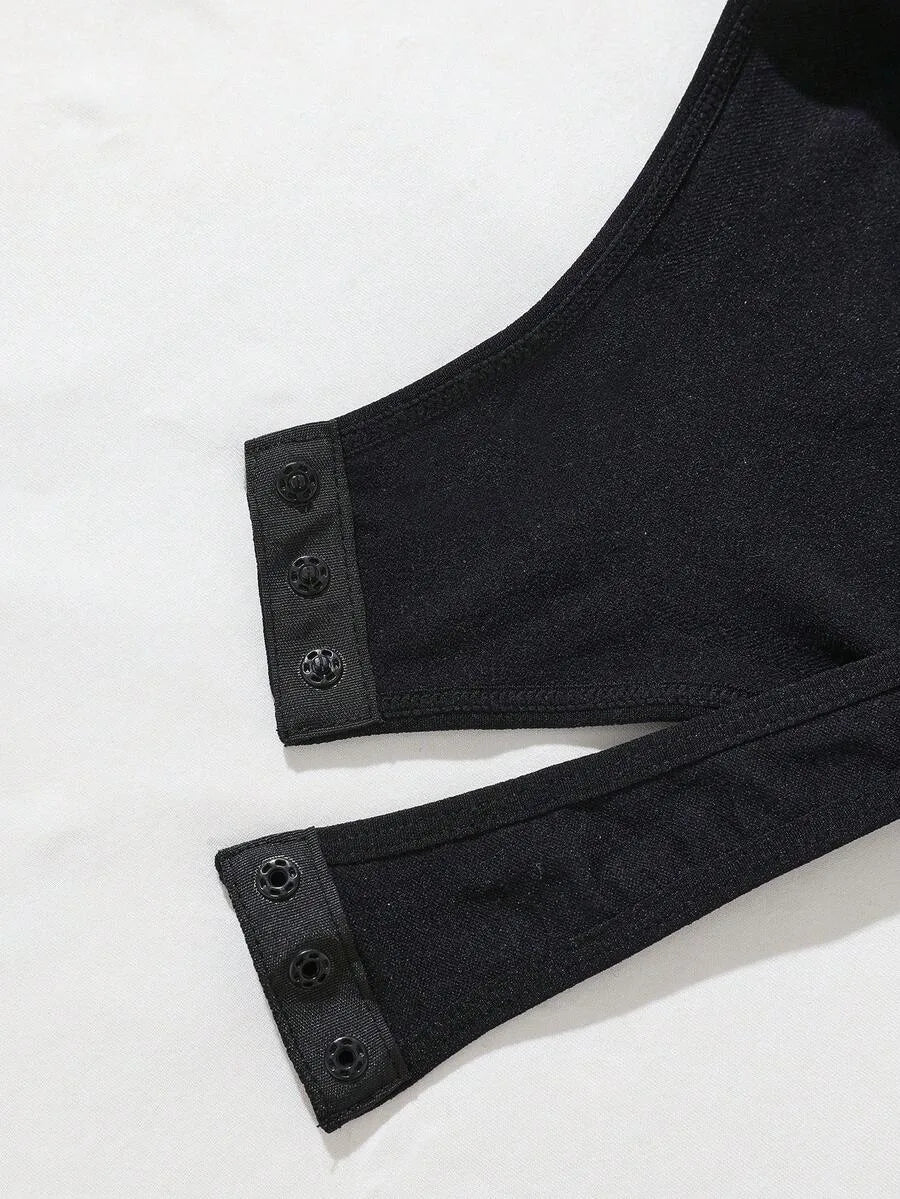 Bodysuit met V-hals en Spaghetti Bandjes