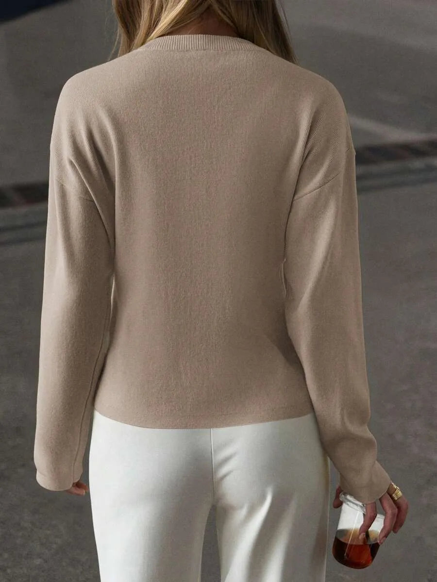 Cardigan met knopen en lange mouwen