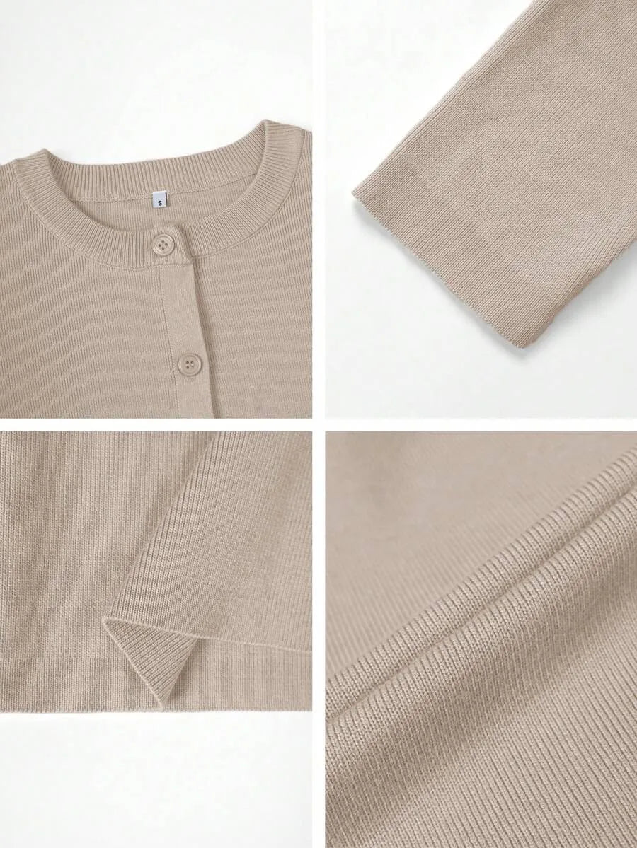 Cardigan met knopen en lange mouwen
