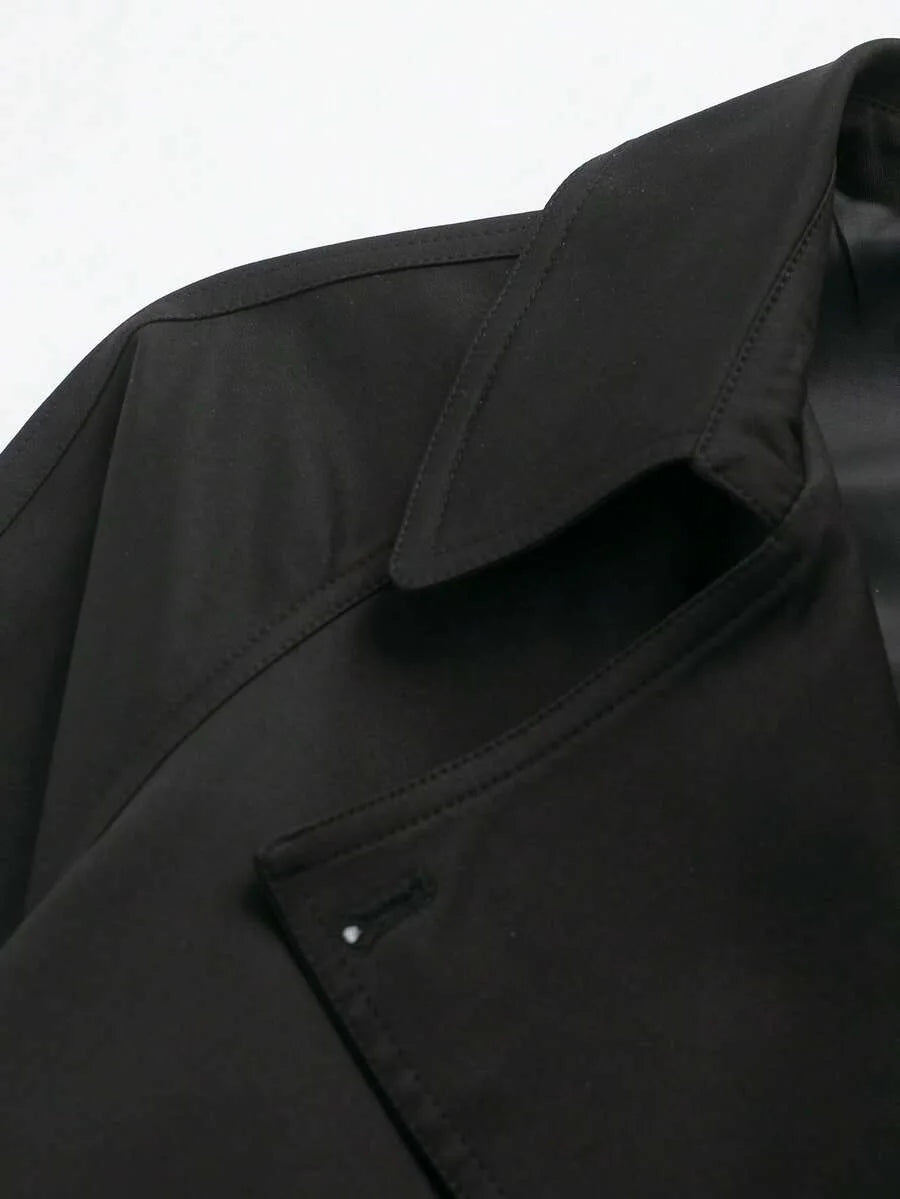 Trench coat met ceintuur en zakken