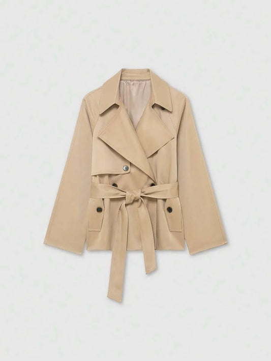 Trench coat met ceintuur en zakken