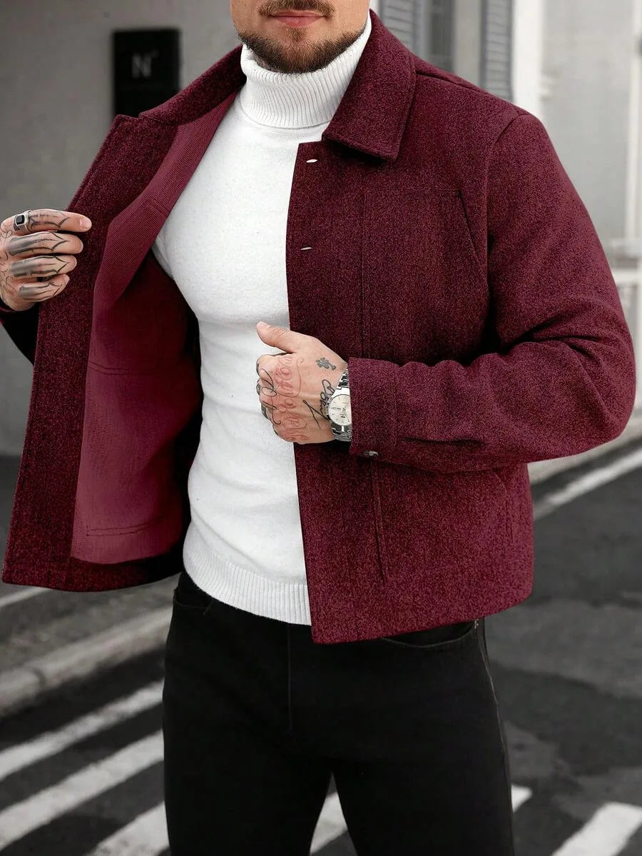 Bomberjack met collared neckline