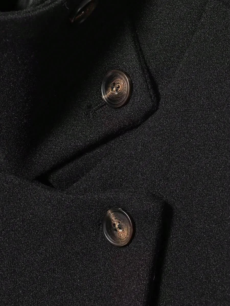 Korte khaki jas met opstaande kraag