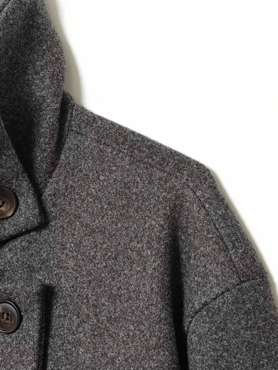 Korte khaki jas met opstaande kraag